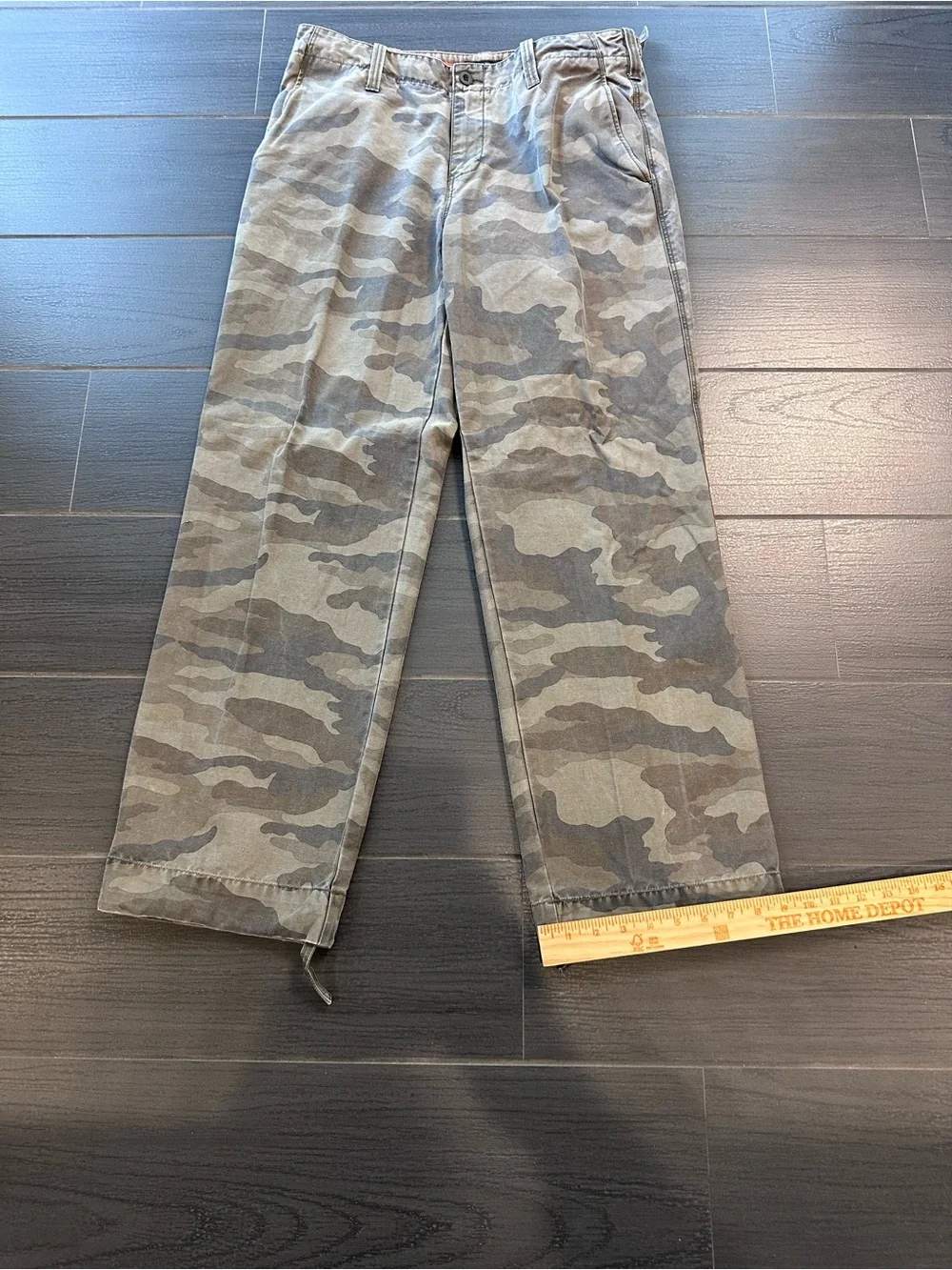 Men's Vintage J. Crew 2004 Relaxed for Straight-Leg Pants - Green Camo